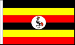 Uganda Hand Waving Flags